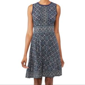 MICHAEL by Michael Kors | Blue Enchanted Border Sleeveless Midi Dress NWT